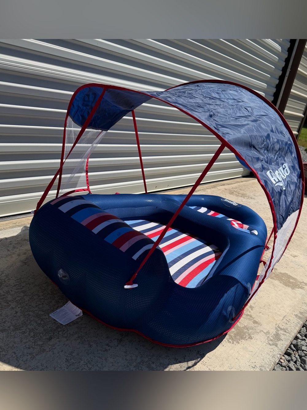 Aqua Ultimate Sunshade Recliner Ultra-Comfortable Mesh Covered Pool Lounge - Picture 7 of 9